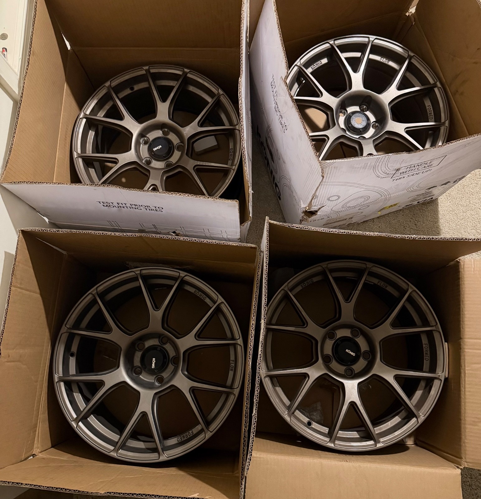 Konig Ampliform 18” Bronze Wheels 5x114.3 Staggered Set 18x8.5 +45 / 18x9.5 +35 Konig Ampliform 18” Bronze Wheels 5x114.3 Staggered Set 18x8.5 +45 / 18x9.5 +35
