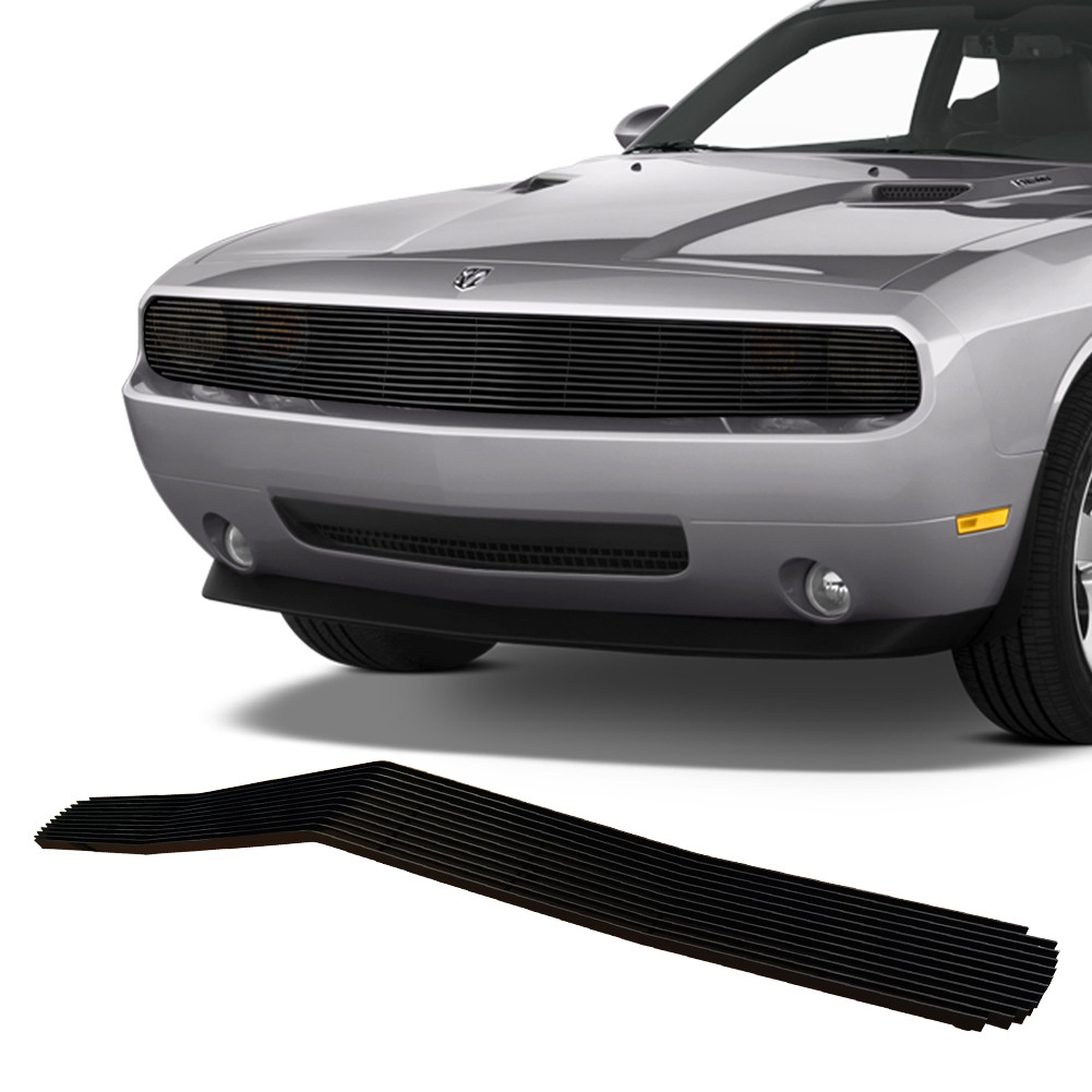 For 2009-2014 Dodge Challenger Phantom Aluminum Black Billet Grille Grill Insert For 2009-2014 Dodge Challenger Phantom Aluminum Black Billet Grille Grill Insert