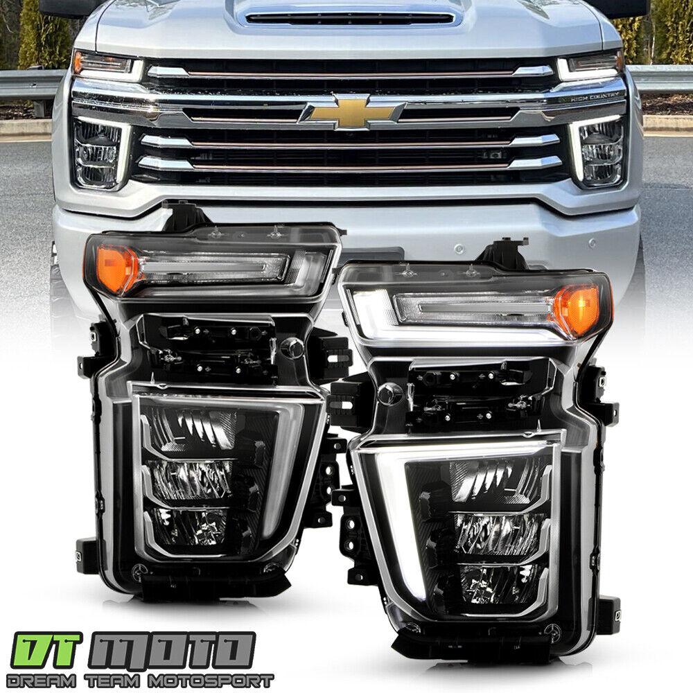 For 2020-2023 Chevy Silverado 2500HD 3500HD LED Headlights Headlamps Left+Right