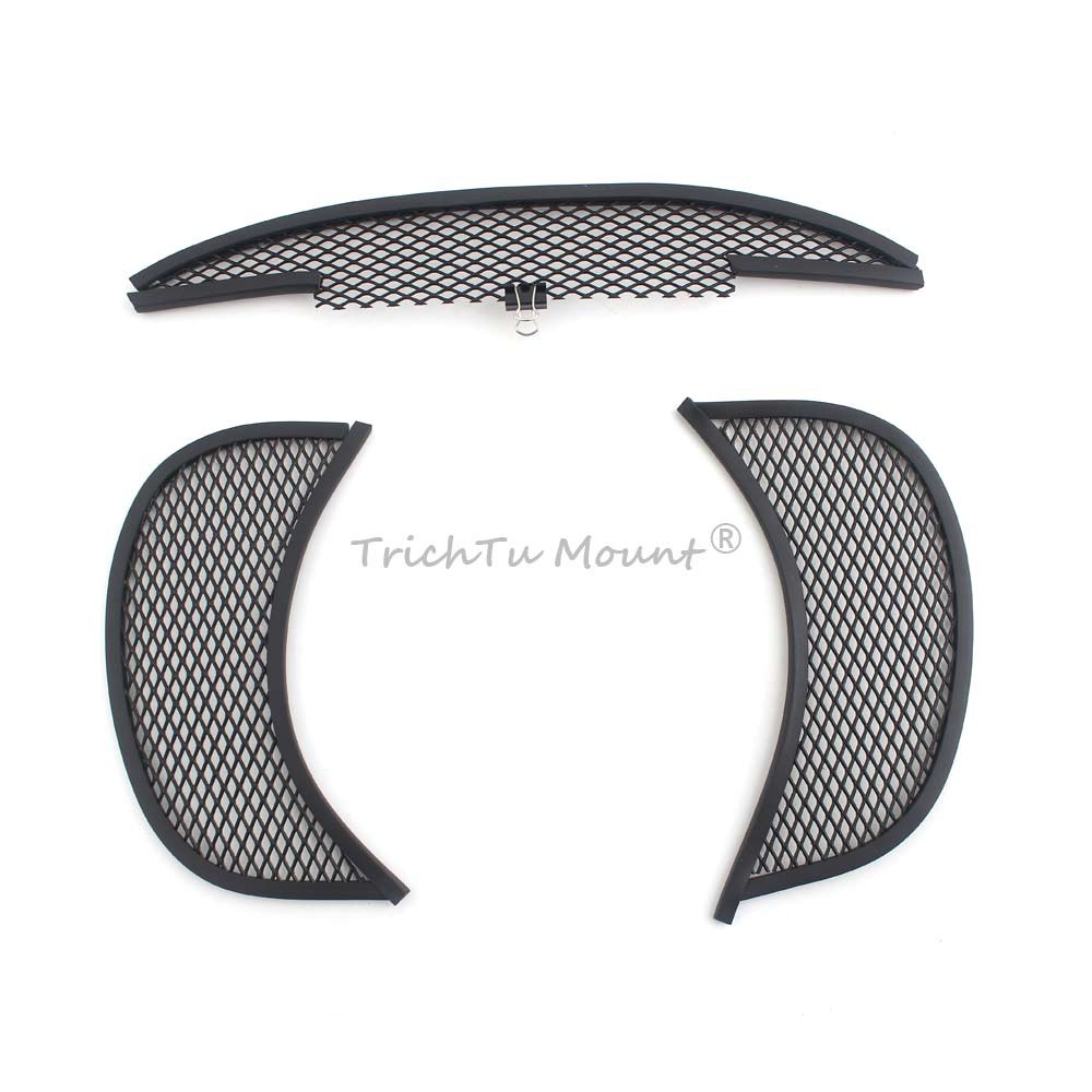 3Pcs Fairing Air Duct Intake Inner Mesh Vent Screen Grills For Harley Touring