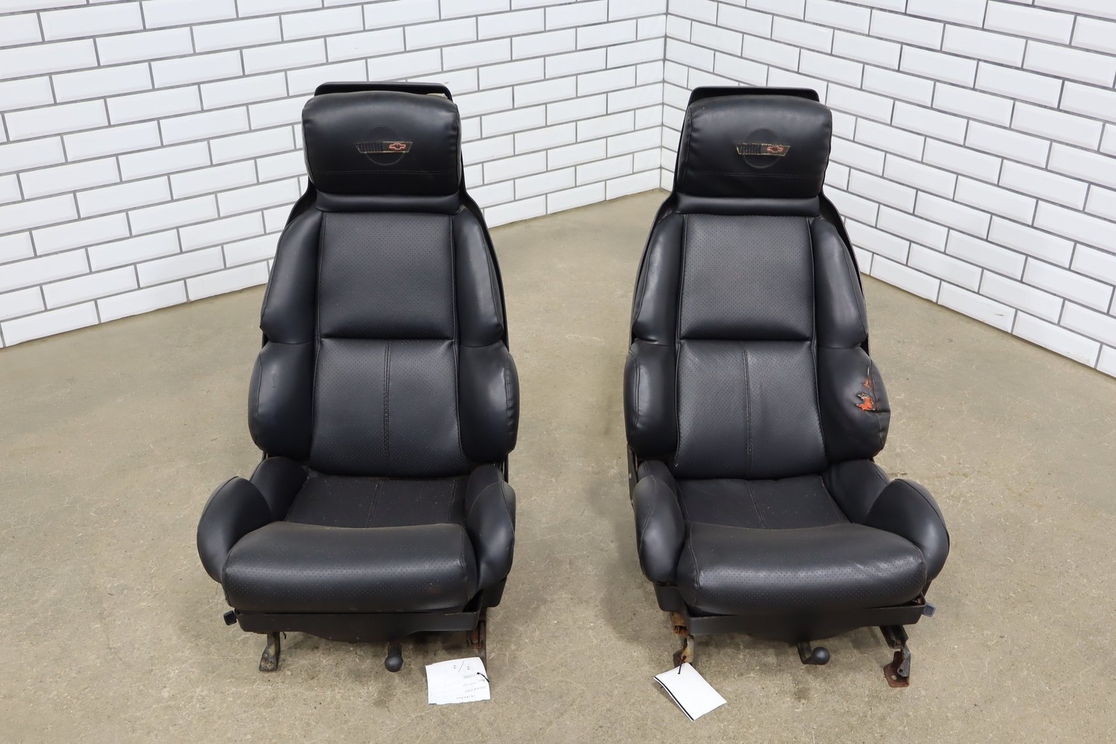 1989-1993 Chevrolet Corvette C4 Power Black Leather Seats Set | See Notes