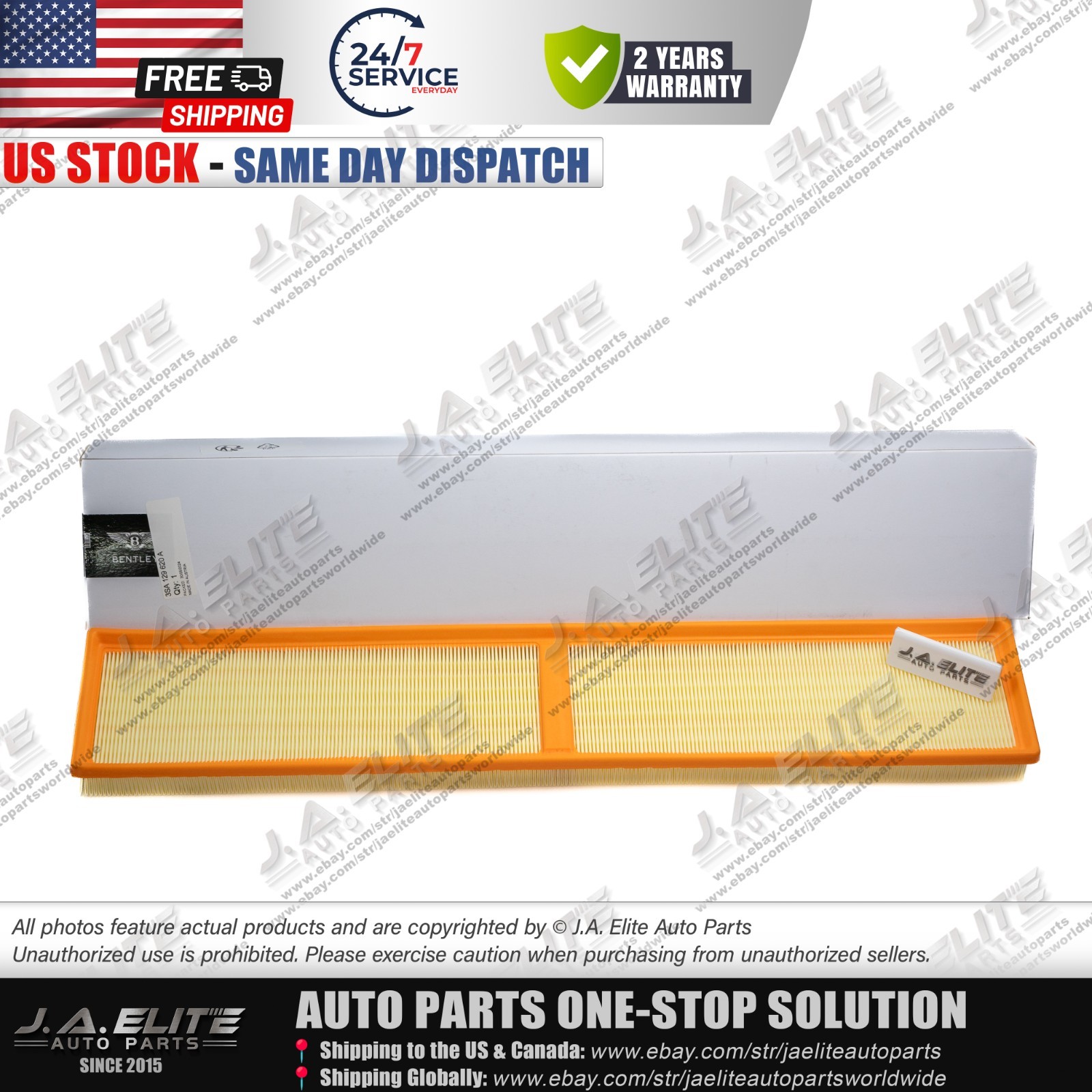 Genuine Air Filter for Bentley Continental GT Flying Spur, 3SA129620A