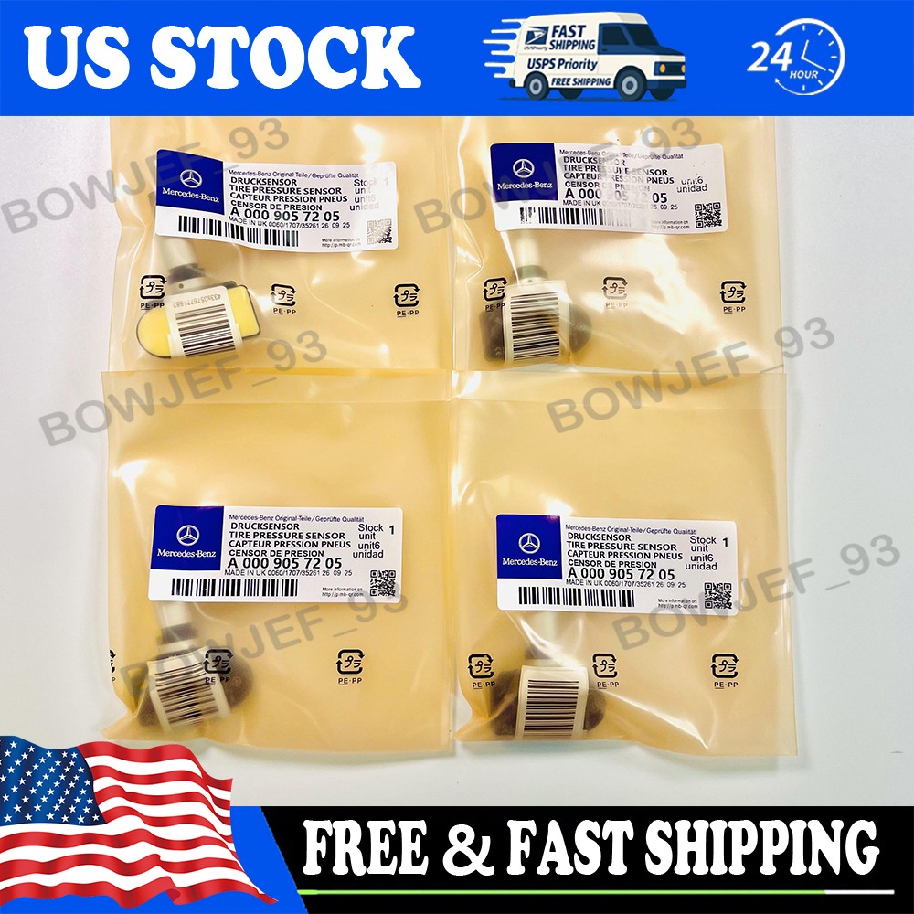 4PCS GENUINE OEM TPMS Tire pressure Sensors A0009057205 For MERCEDES-BENZ NEW