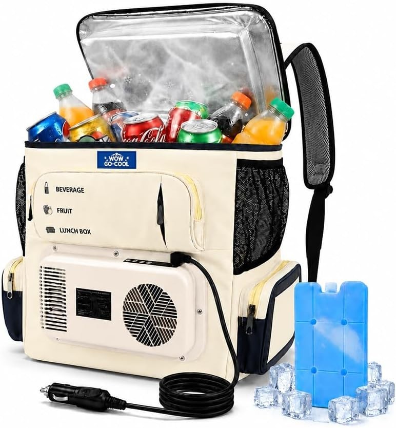 16Qt Portable Electric Cooler Warmer Bag 32°F-140°F 12V/110V Camping Travel