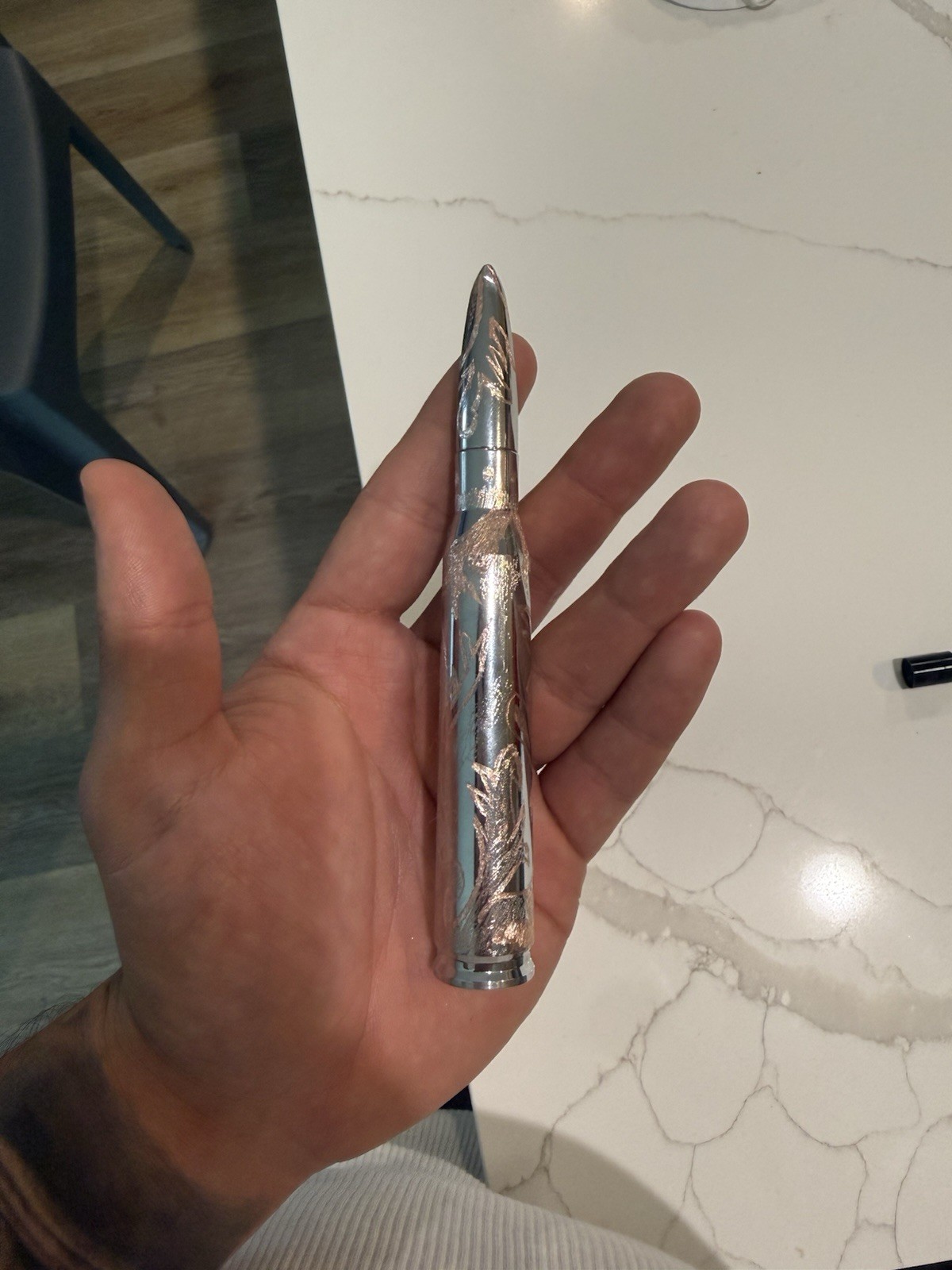 Billet Hand Engraved Bullet Antenna For Truck Ford Chevy GMC Ram Jeep Universal