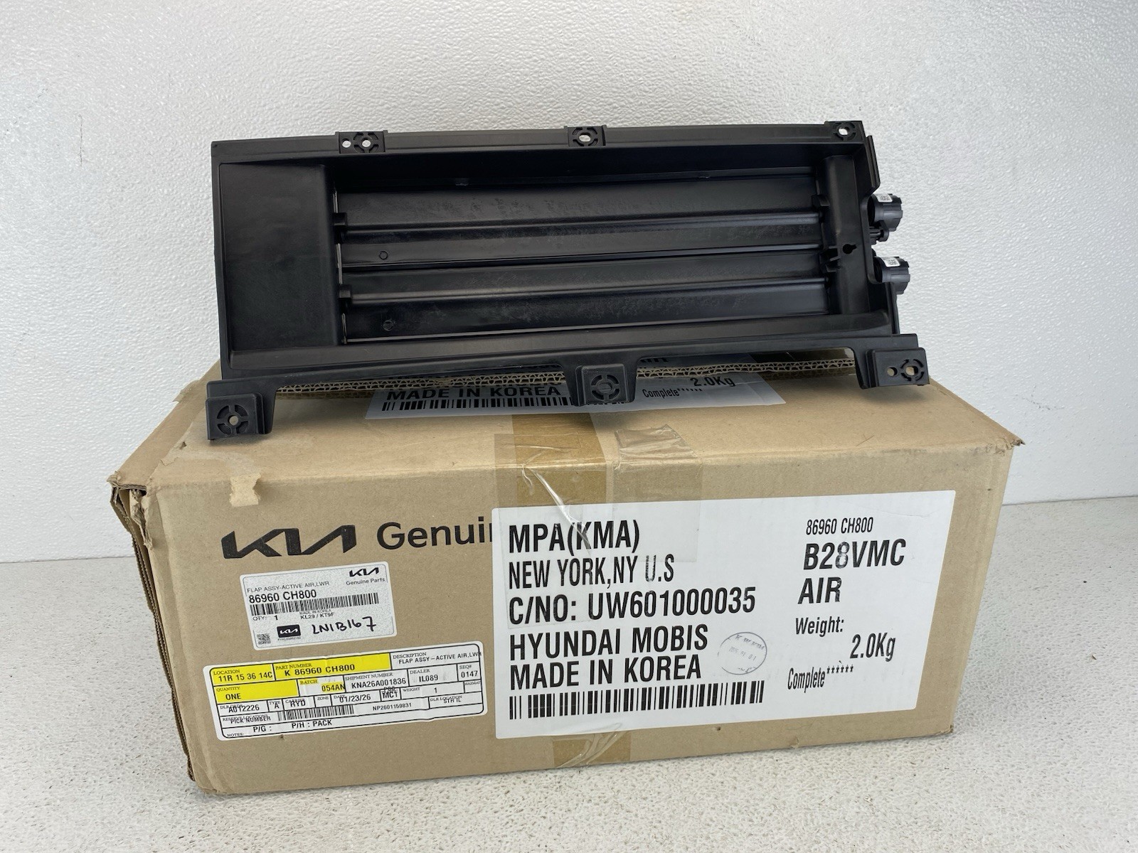 New 2026 2027 Kia Sportage Active Lower Air Shutter 86960-CH800 OEM