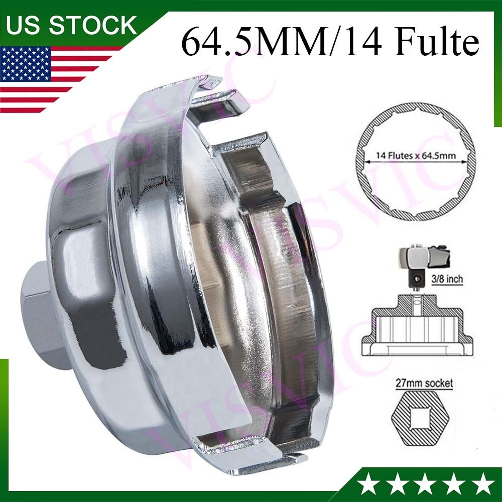 64.5mm 14Flute Steel Oil Filter Wrench Tool For Camry Land Cruiser Aurion&Lexus⏳