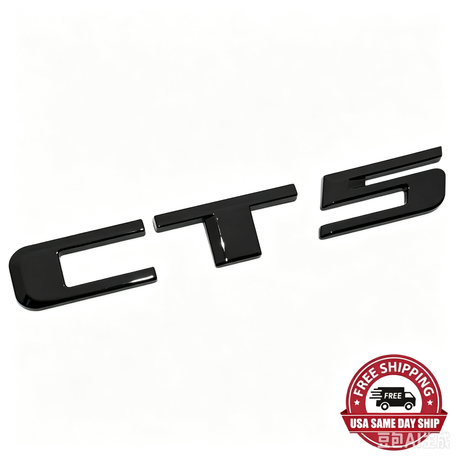 For Cadillac CTS V Rear Trunk Decklid Letter Badge Emblem Nameplate Sport Black