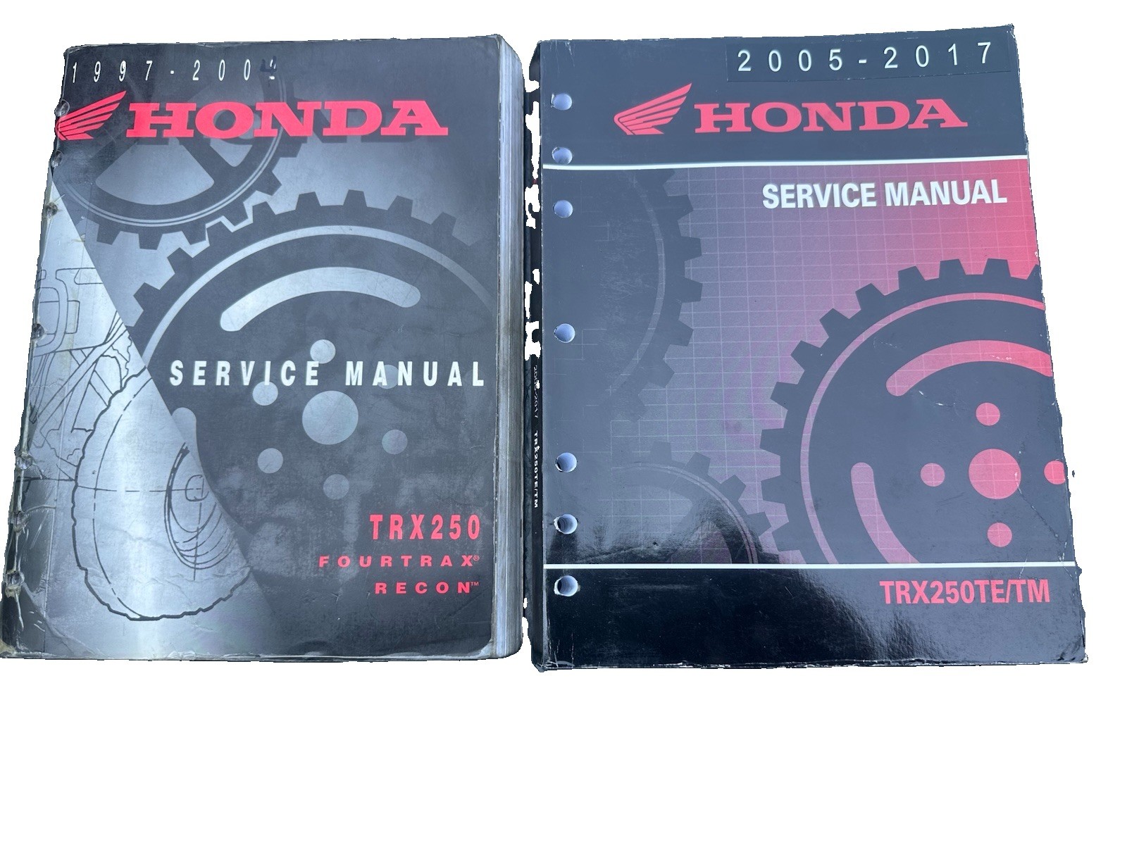 (2 Manuals )1997 Thru 2017 Honda TRX250 Fourtrax Recon Manual Shop TRX 250 OEM