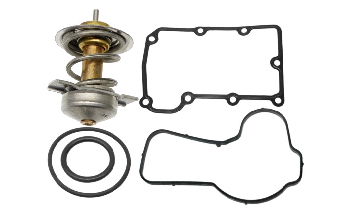 Thermostat+2x Gaskets+2x O-Rings for PORSCHE  Cayenne S Turbo Turbo S 2004-2006