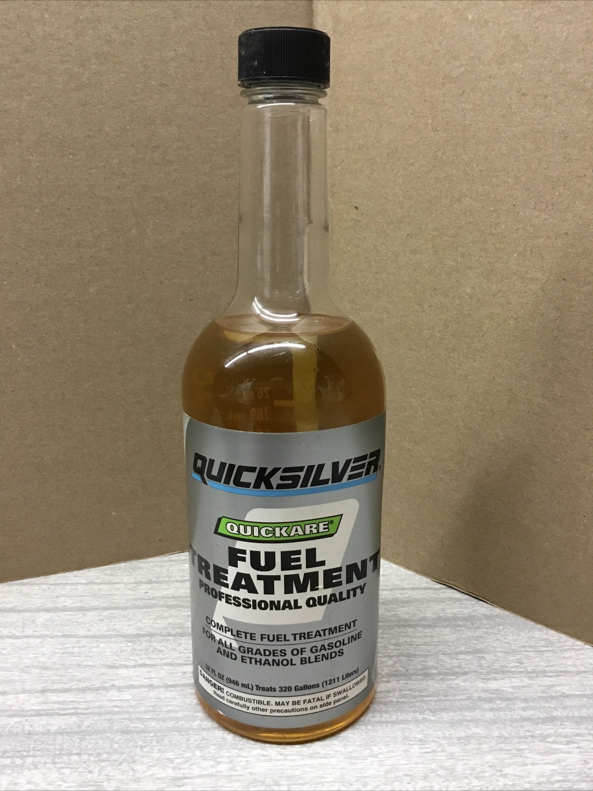 Quicksilver Quickare Fuel Treatment 32 Fl Oz Bottle- 8M0058680
