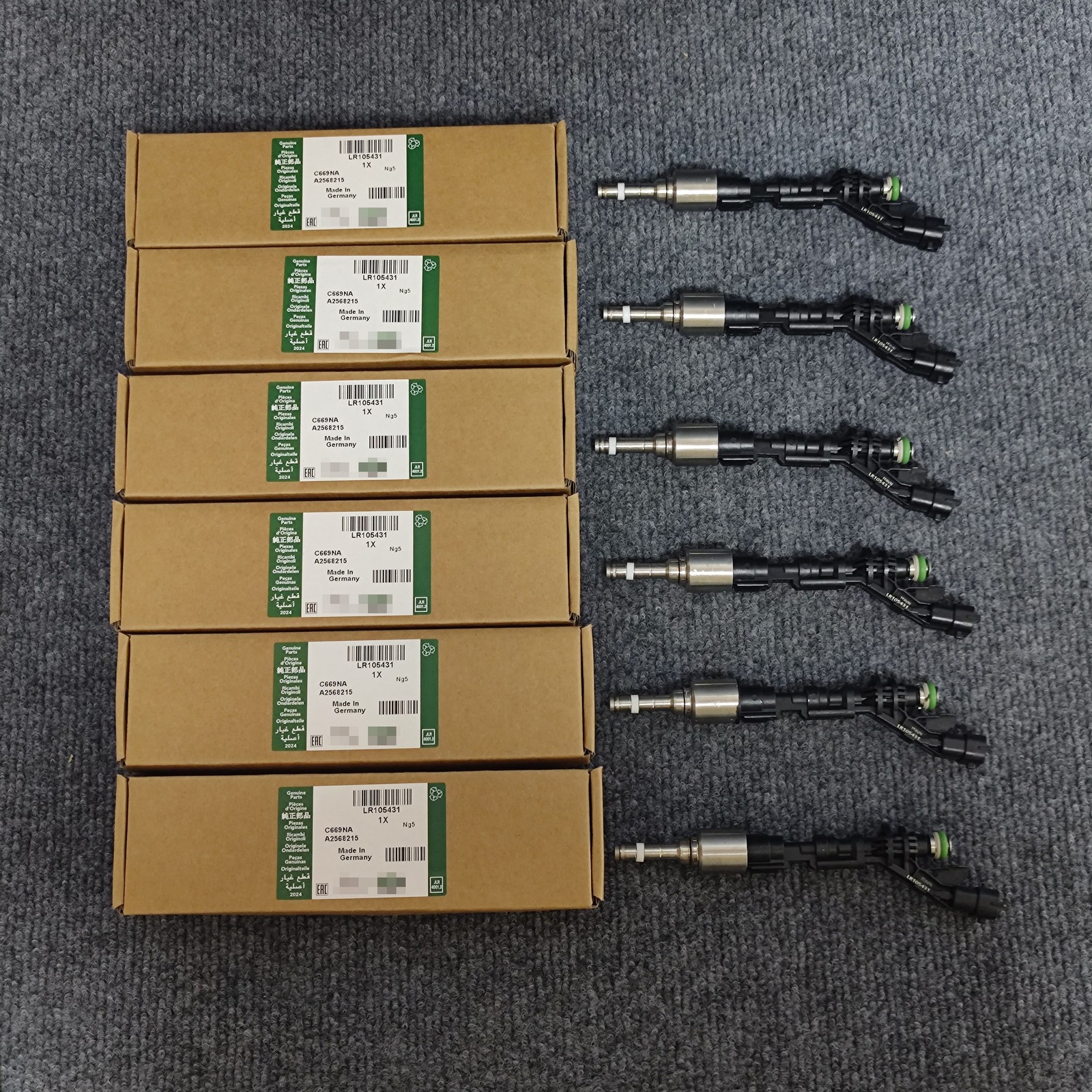 6x Fuel Injector LR105431 For 15-20 Range Rover Sport L494 3.0L S/C Discovery
