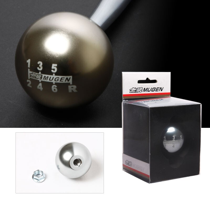 Aluminum Manual 6 Speed Round Ball Type M/T  Shift Knob Gunmetal for Honda mugen
