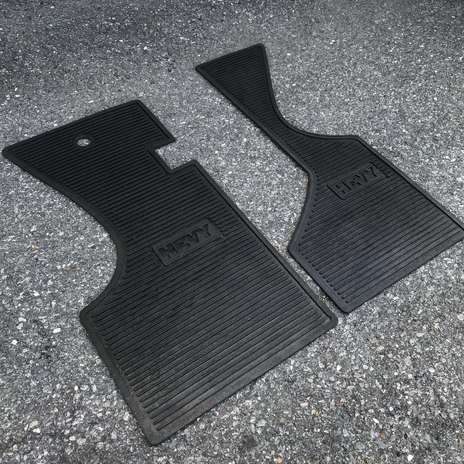 NEW 1971-1977 Dodge Plymouth Van HEVY Rubber Floor Mats Tradesman Sportsman Bvan