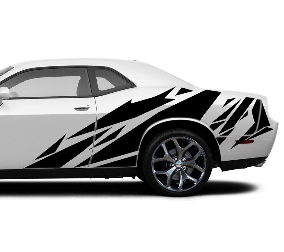 Geometric Decal For Dodge Challenger Side Design Vinyl Graphic Sticker SXT GT RT