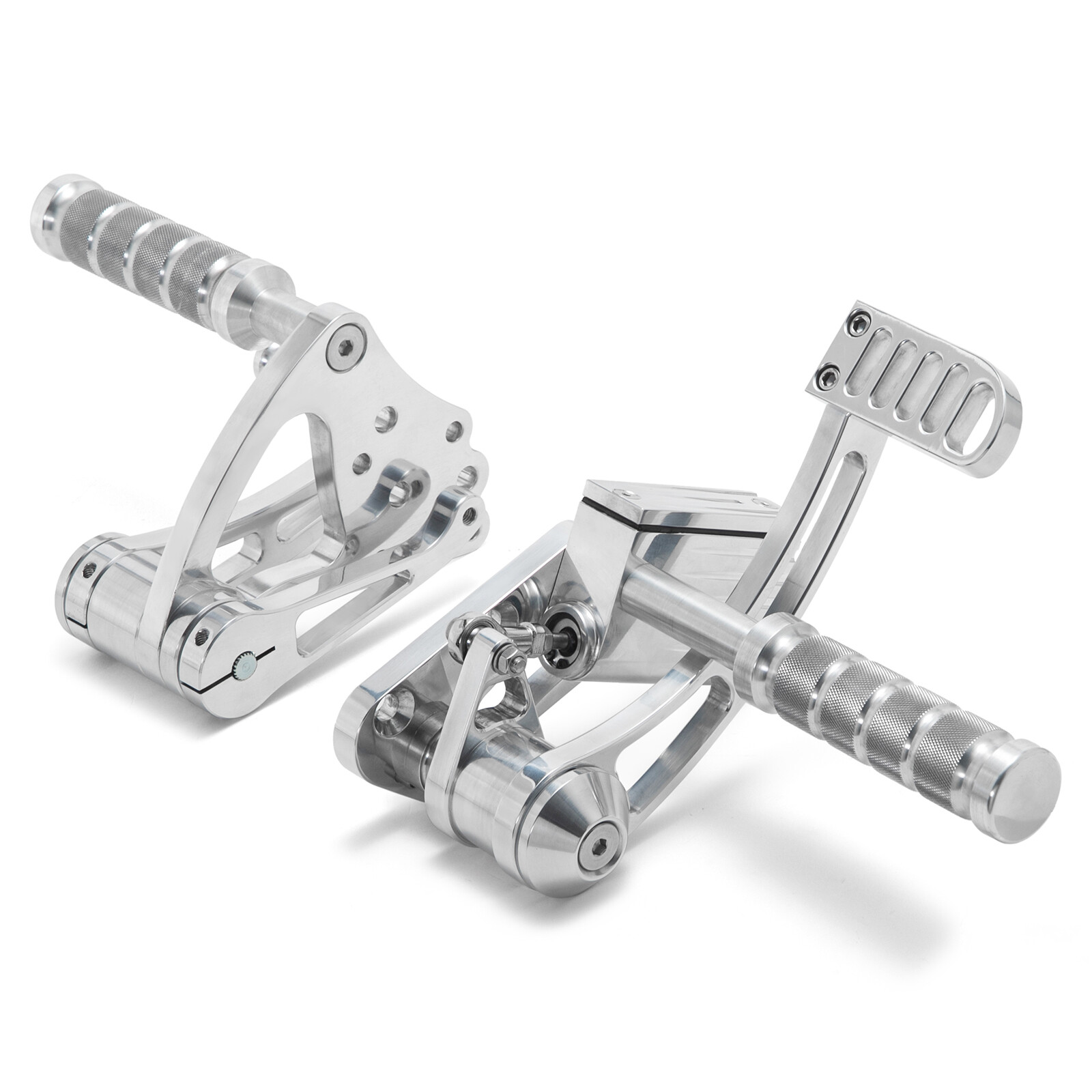 Polished Forward Controls Fit For Harley Shovelhead Big Twin Rigid Softail FL FX