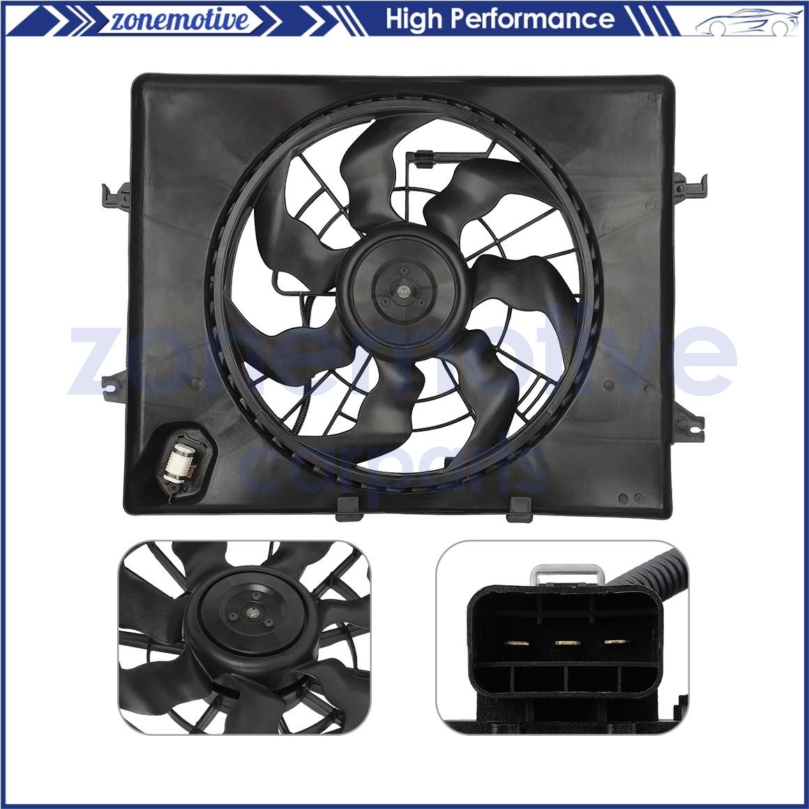 For 2011 2012 2013 Hyundai Sonata Electric Radiator Cooling Fan Assembly