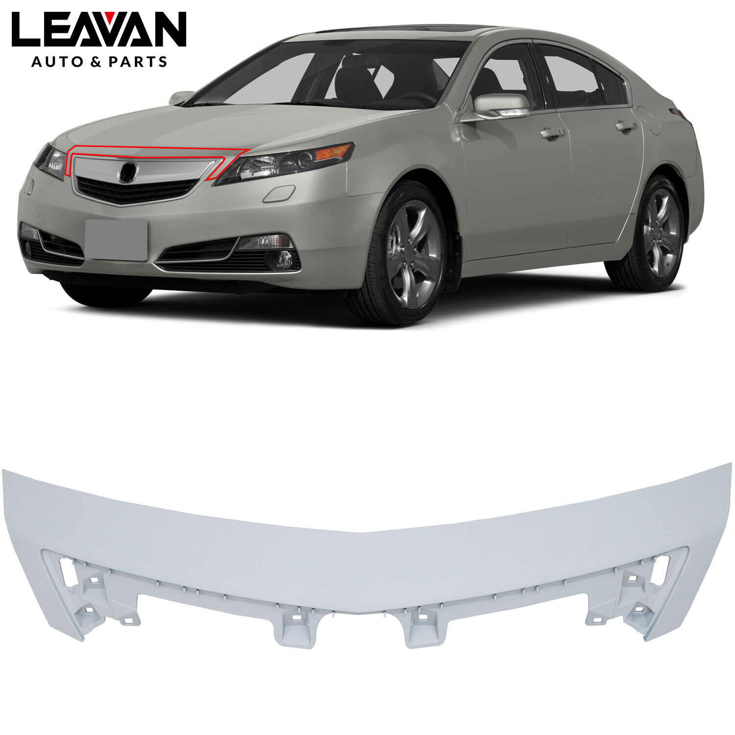 For Acura TL 2012-2014 Front Grille Trim Grill Upper #AC1210116C 75140TK4A11ZD