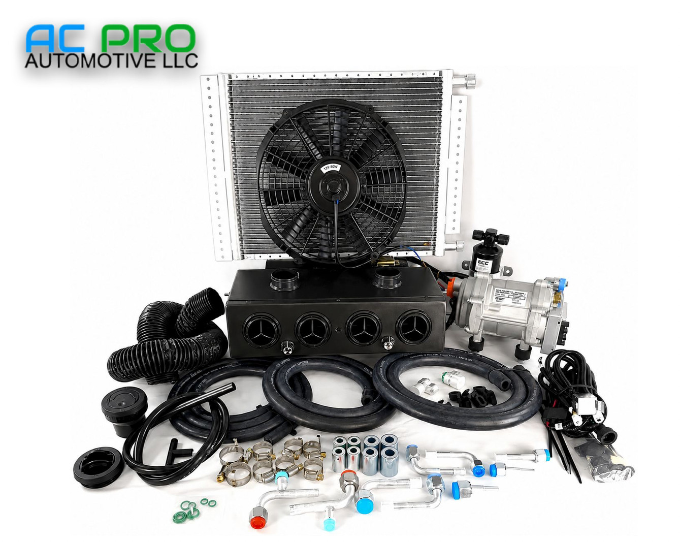 A/C KIT ELECTRIC 12 VOLTS HEAT & COOL 404 BLACK VENT DEFROSTER SW