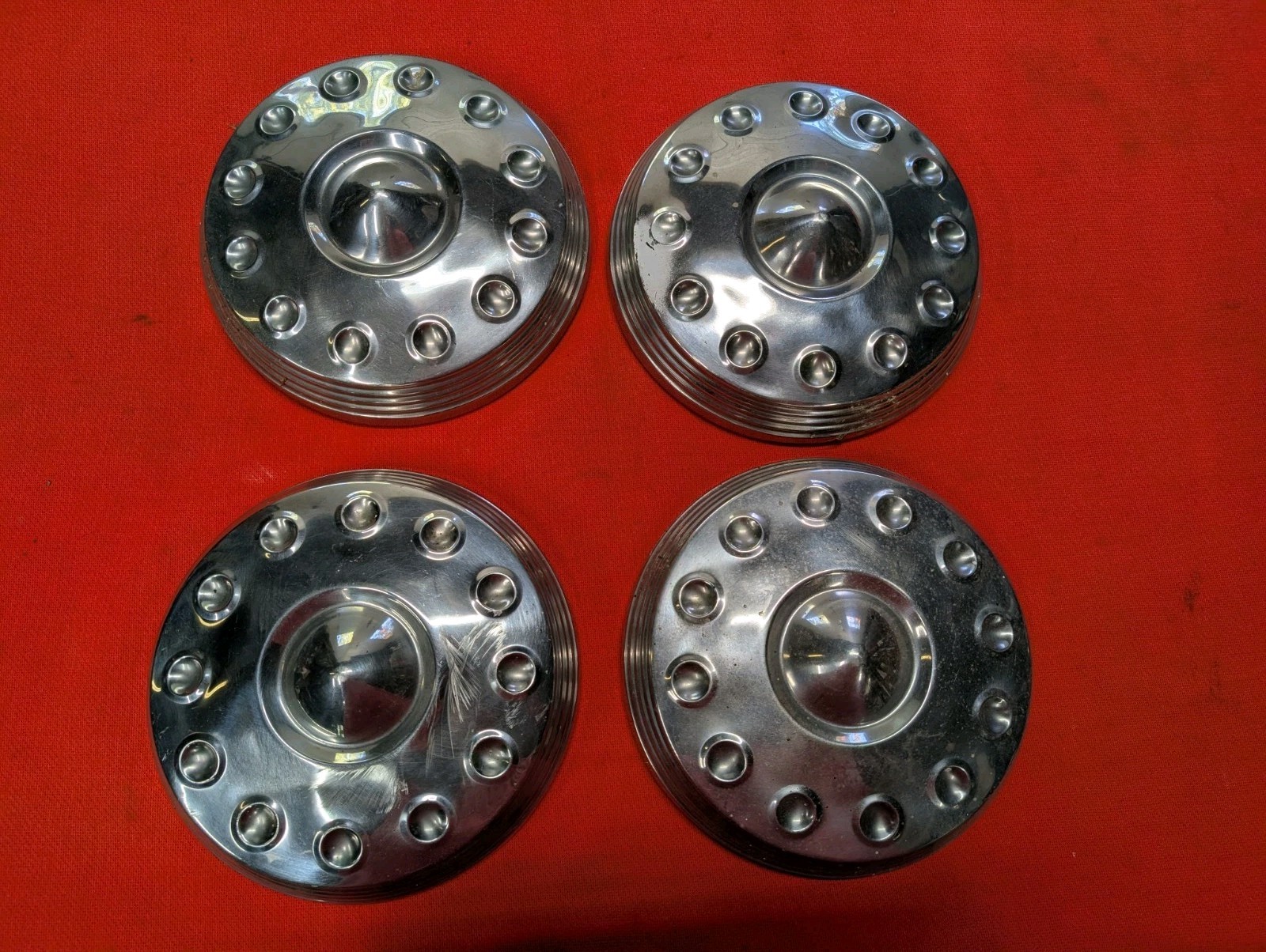 (4) Used Vintage Mopar Dodge Plymouth Valiant Dog Dish 9\ (4) Used Vintage Mopar Dodge Plymouth Valiant Dog Dish 9\