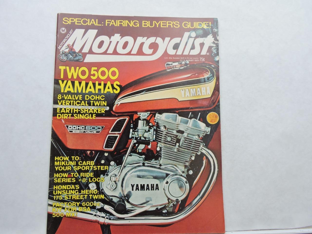 Motorcyclist August 1973 500 Yamaha Honda 175 600cc Kit For 500 Mx BSA B12592