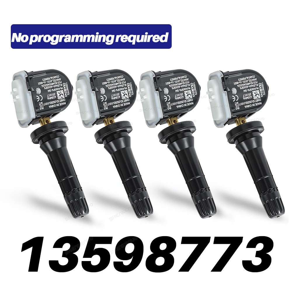 4Pcs Upgrade Tire Pressure Sensor OEM 13598773 TPMS 433MHz For GMC Buick Chevy