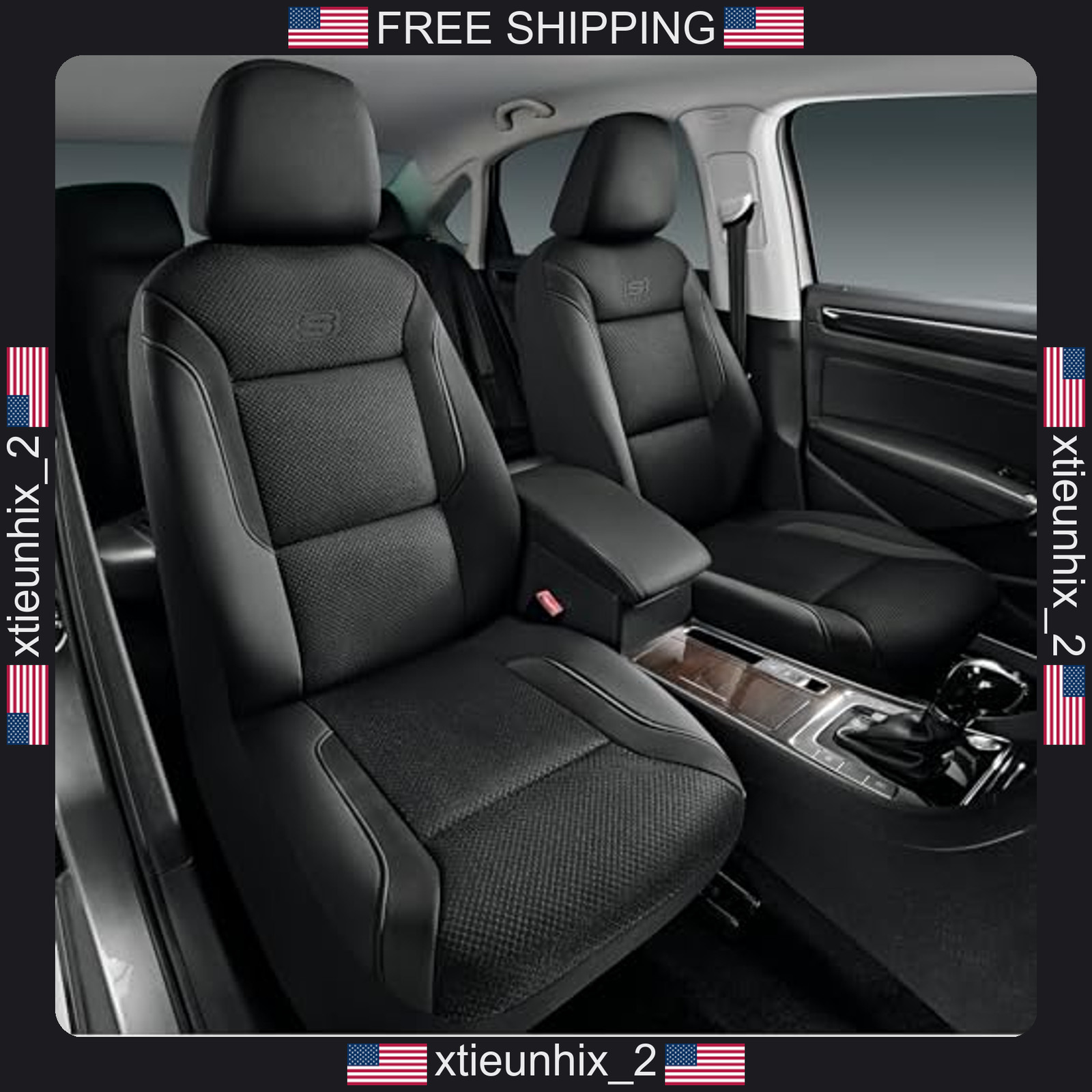 Skechers Car Seat Covers Memory Foam Air Cool Mesh Universal Fit Black