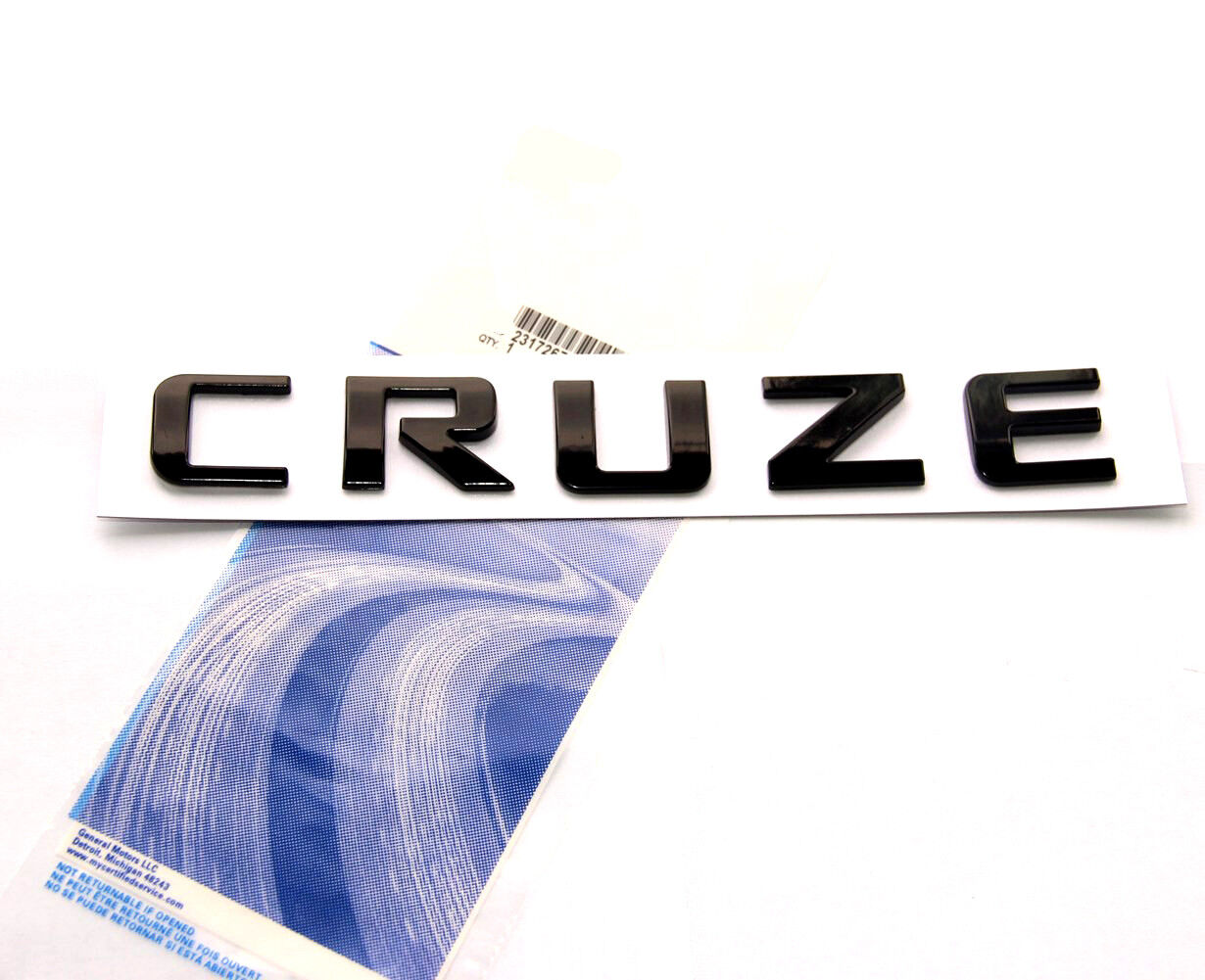 1x Black CRUZE Nameplate Alloy Letter Emblem Badge 2011-2015 Chevrolet  FU