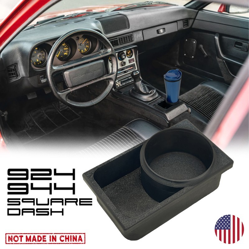 Porsche 924 944 Square Dash Cup Holder Ashtray Delete Storage Cubby Porsche 924 944 Square Dash Cup Holder Ashtray Delete Storage Cubby