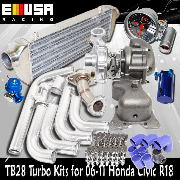 TB25 Turbo+Manifold+Intercooler+Pipings fits 06-11 R18 EX DX 1.8L