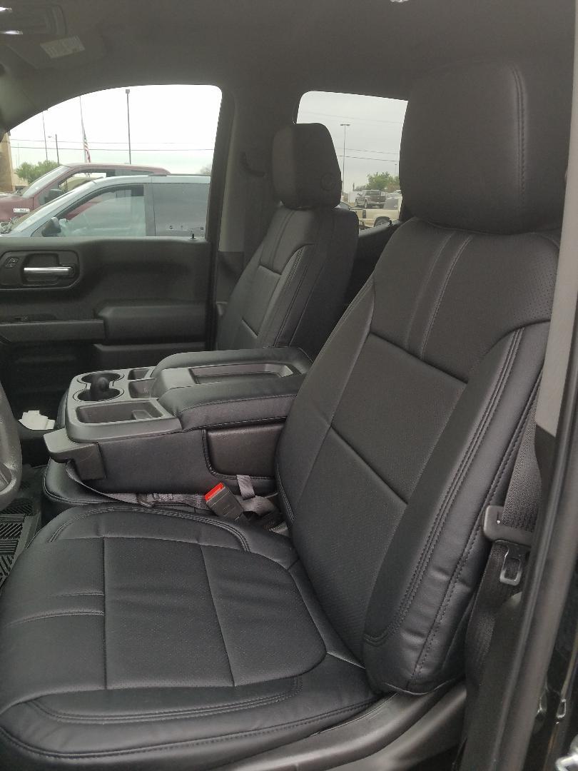 Clazzio Genuine Leather Black Front Custom Seat Covers for 2014-2018 Silverado