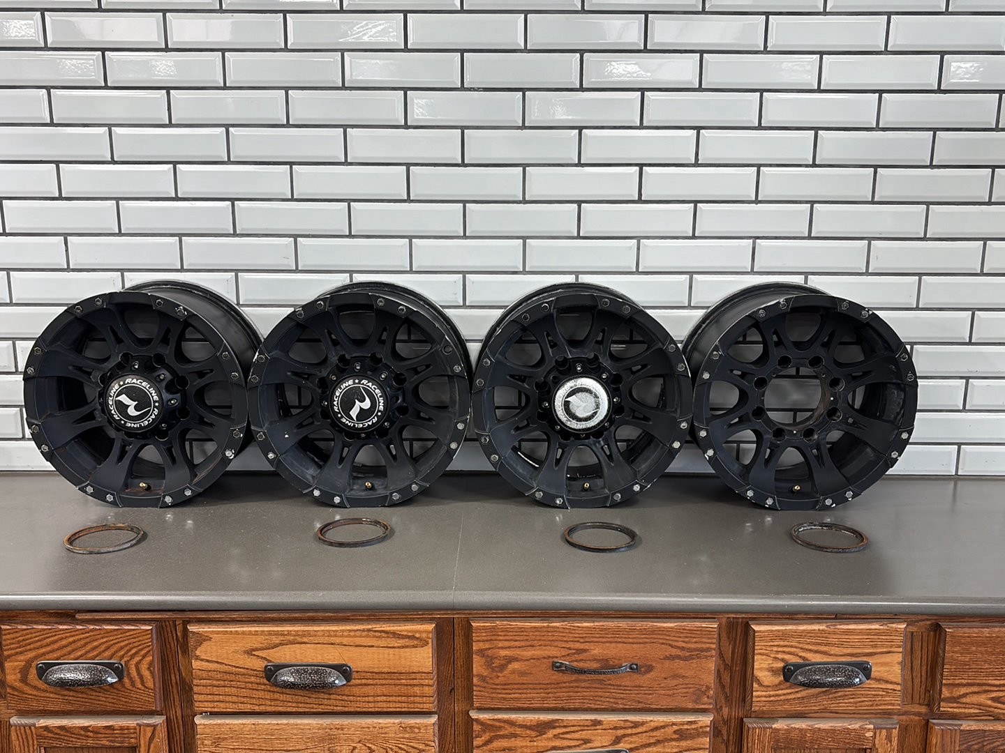 99-10 Chevy GMC Hummer H2 8x6.5 8 Lug Raceline Raptor 16x9 Wheel/Rim Set (4)