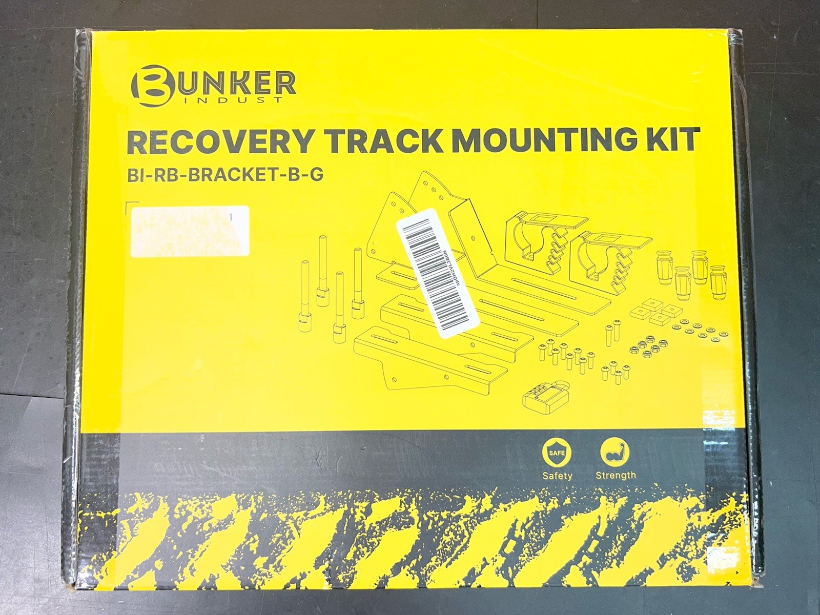 BUNKER INDUST Recovery Track Mounting Kit Roof Rack Shovel Holder Lock