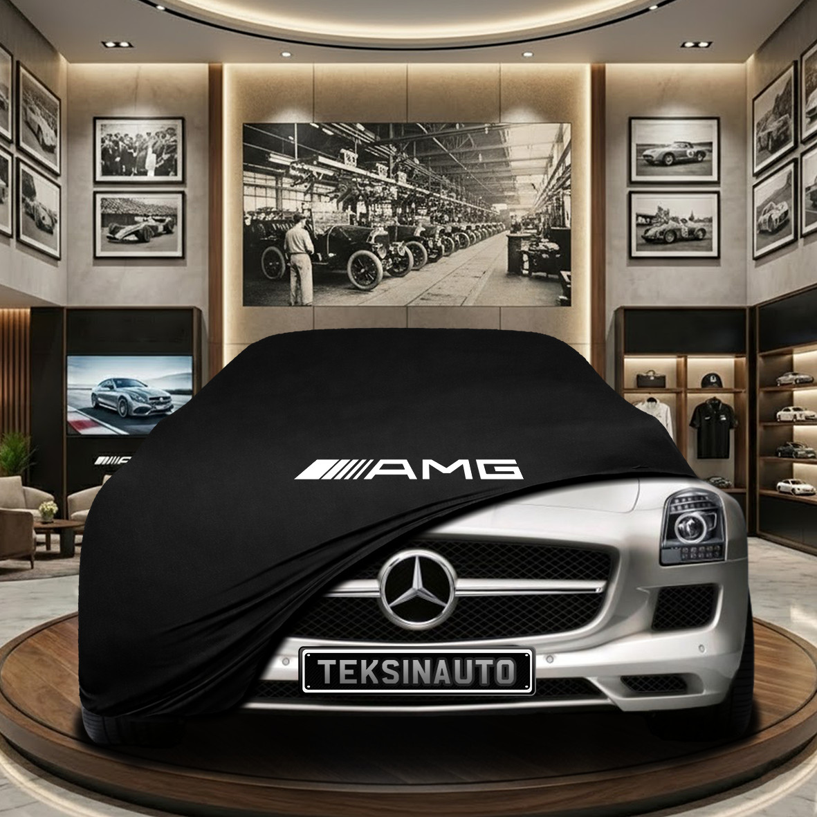 Custom Fit Car Cover Compatible with Mercedes SLS AMG Stretch Fabric Dustproof