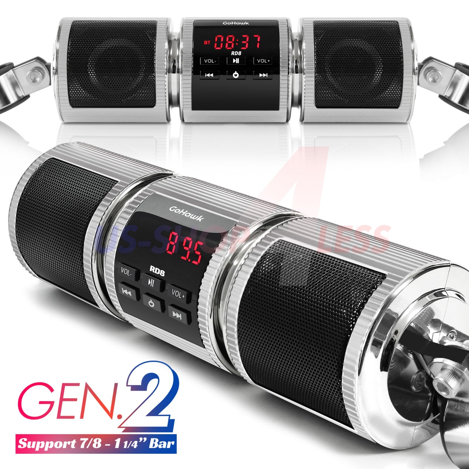 Waterproof Bluetooth Motorcycle Stereo Speakers Soundbar Audio System 4 Wheeler Waterproof Bluetooth Motorcycle Stereo Speakers Soundbar Audio System 4 Wheeler