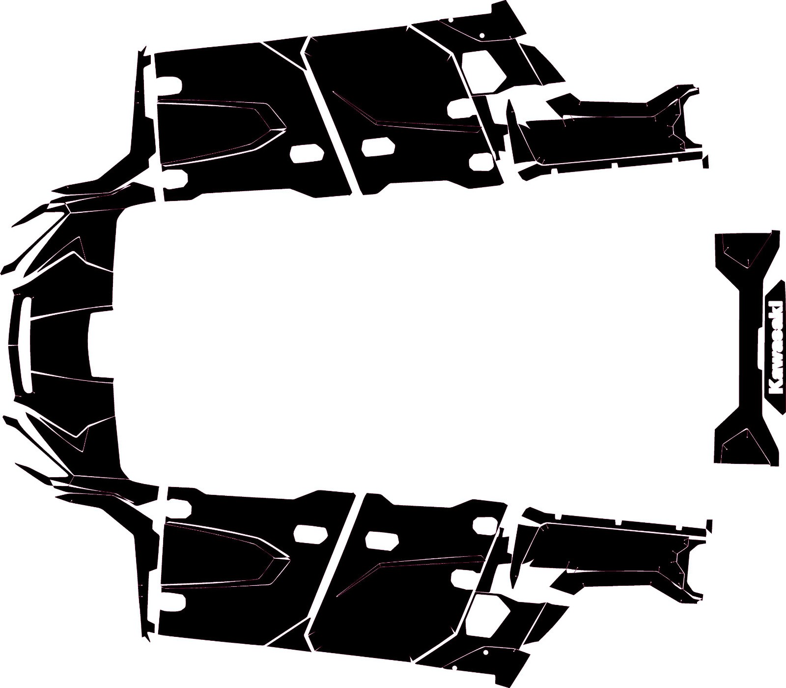 2025+ Kawasaki Ridge Digital Vector Template 4 Door
