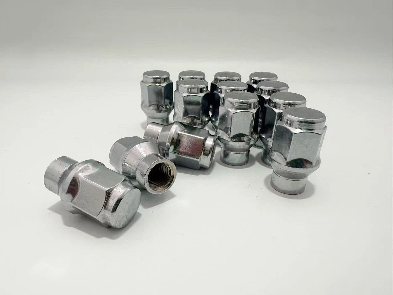 24Pc 12x1.5 Chrome Extended Thread Bulge Acorn Lug Nuts ET Tapered Conical Seat