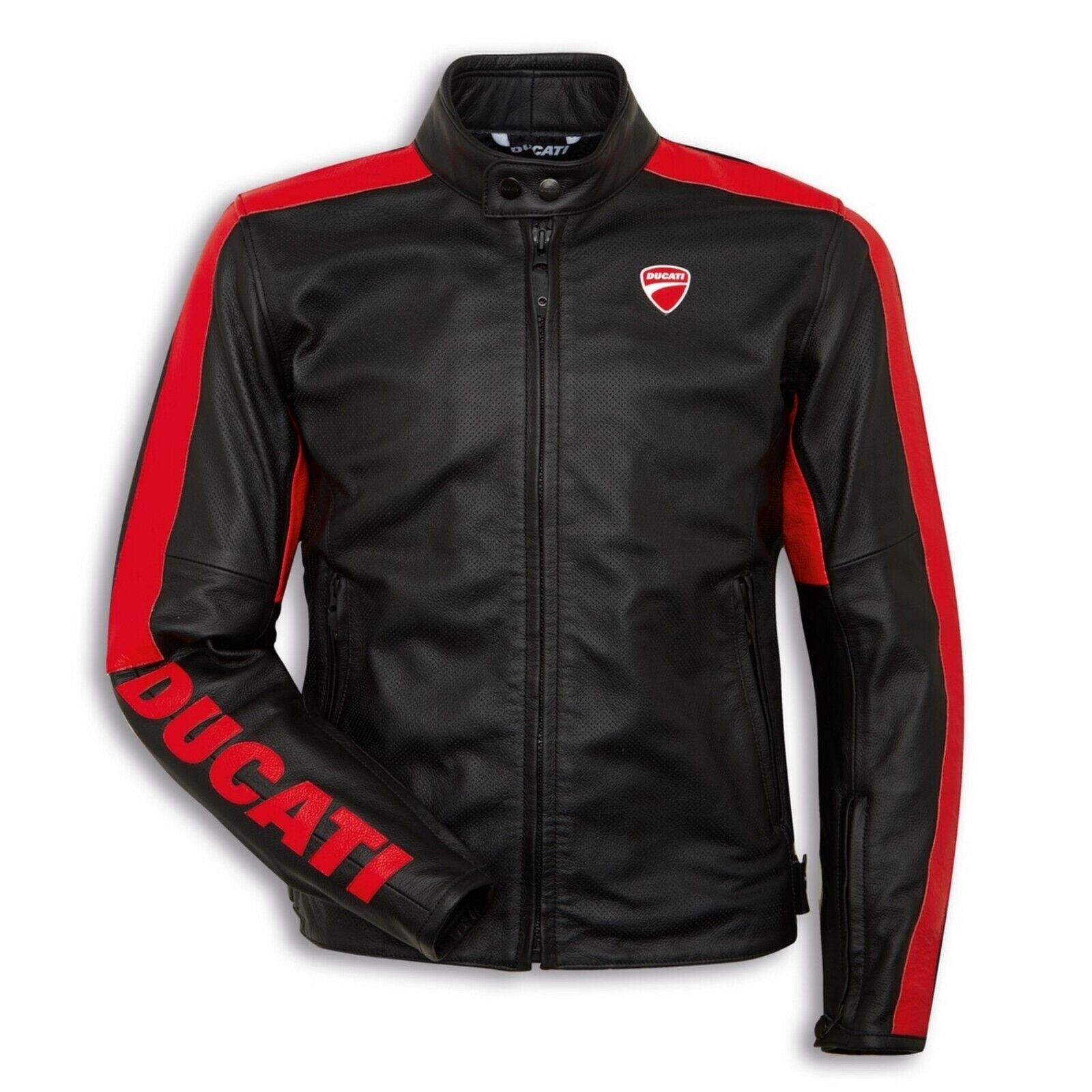 Ducati Corse C4 Black Motorcycle Racing Leather Jacket