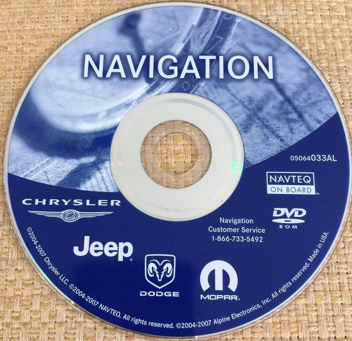 Chrysler Dodge Jeep Latest Navigation Map Update DVD REC RB1 p/n 05064033AL