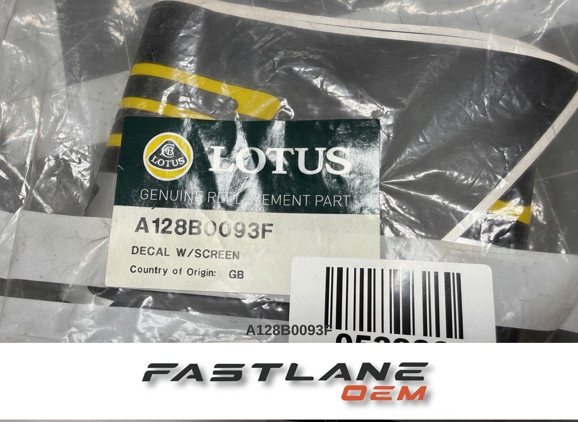 2025 Lotus Elise Exige Windscreen Decal - Lotus Sport A128B0093F OEM 2025 Lotus Elise Exige Windscreen Decal - Lotus Sport A128B0093F OEM