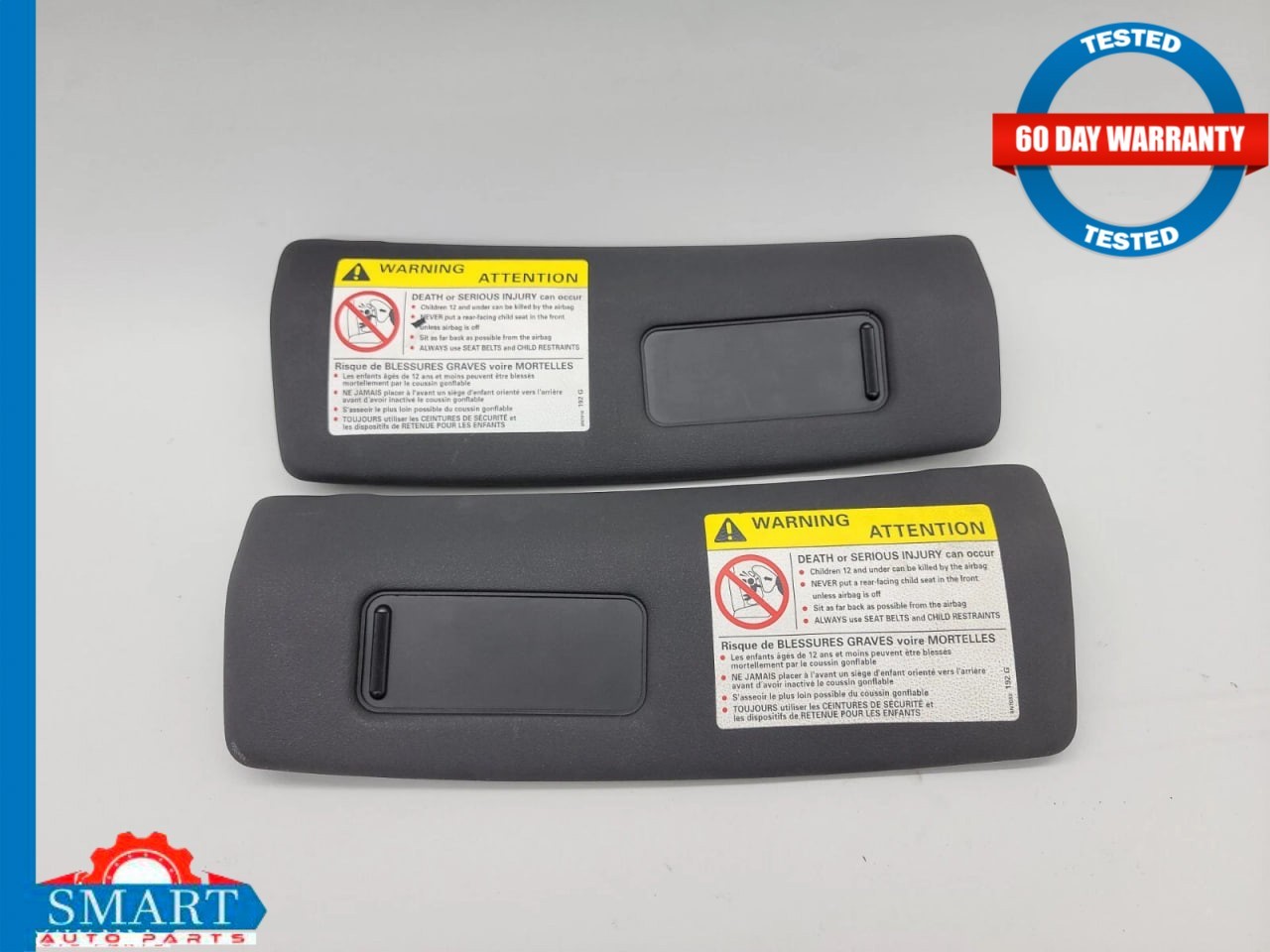 Audi TT MK1 Roadster Convertible Sunvisor Sun Visor Black Set R + L 00-06 OEM