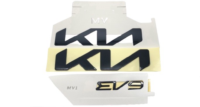 Kia EV9 Gloss Black Emblem Blackout Kit KIA Logo Lettering Badge 2024-2026 OEM