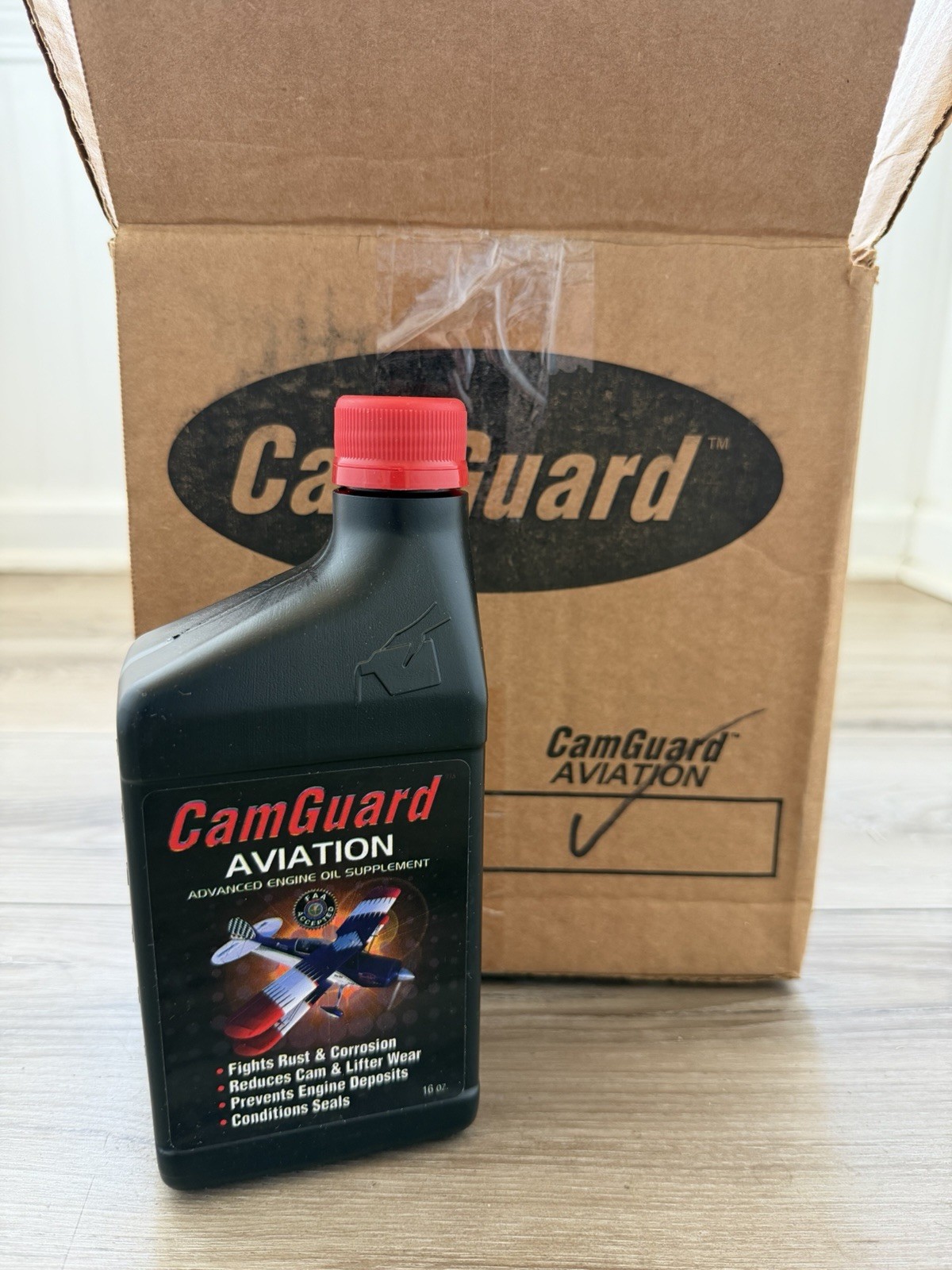 CamGuard Aviation Advanced Engine Oil Supplement - 4 Bottles - 16 oz Each CamGuard Aviation Advanced Engine Oil Supplement - 4 Bottles - 16 oz Each