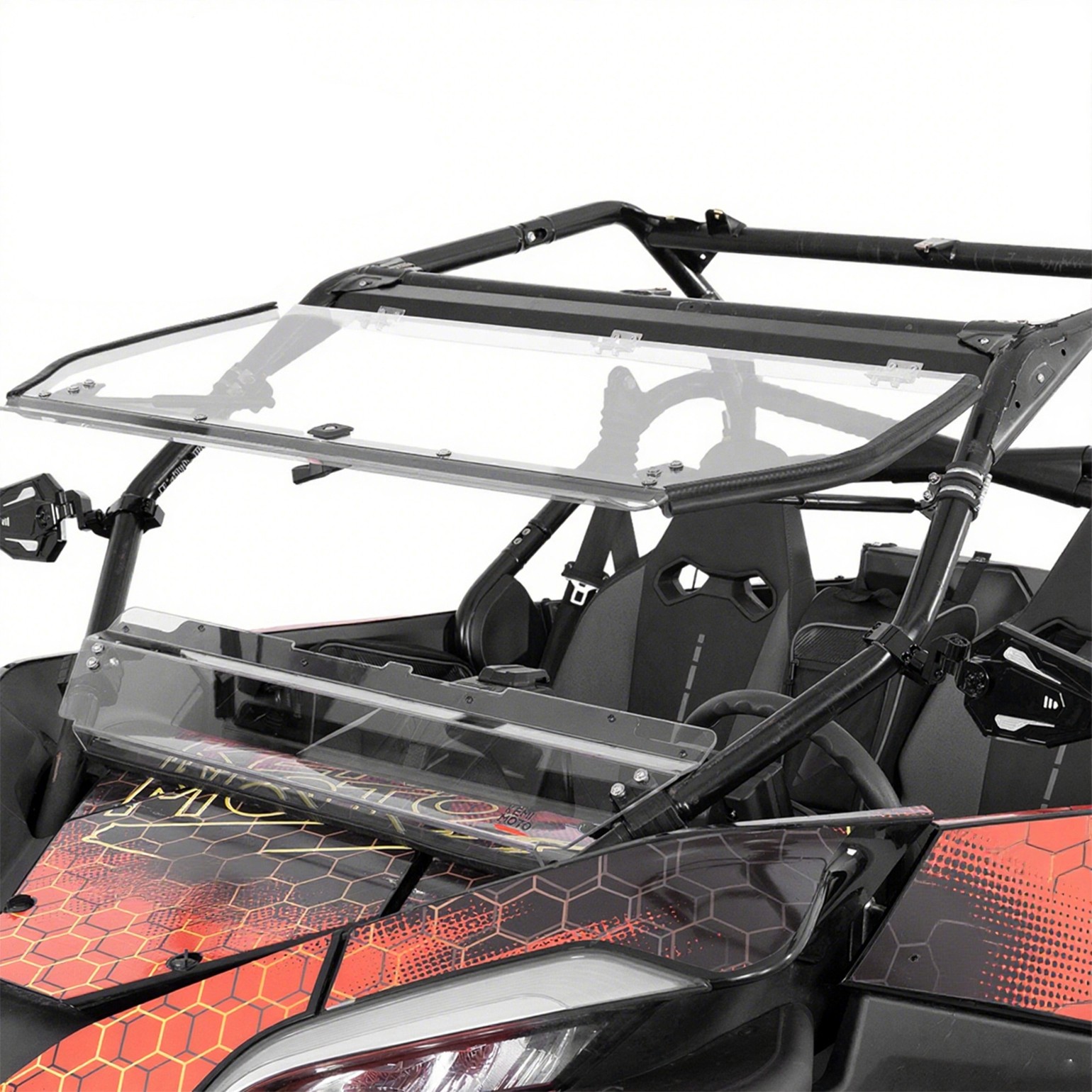 Upgraded 2-IN-1 Front Filp Windshield Hard Coated for CFMOTO ZForce 950 2020-24