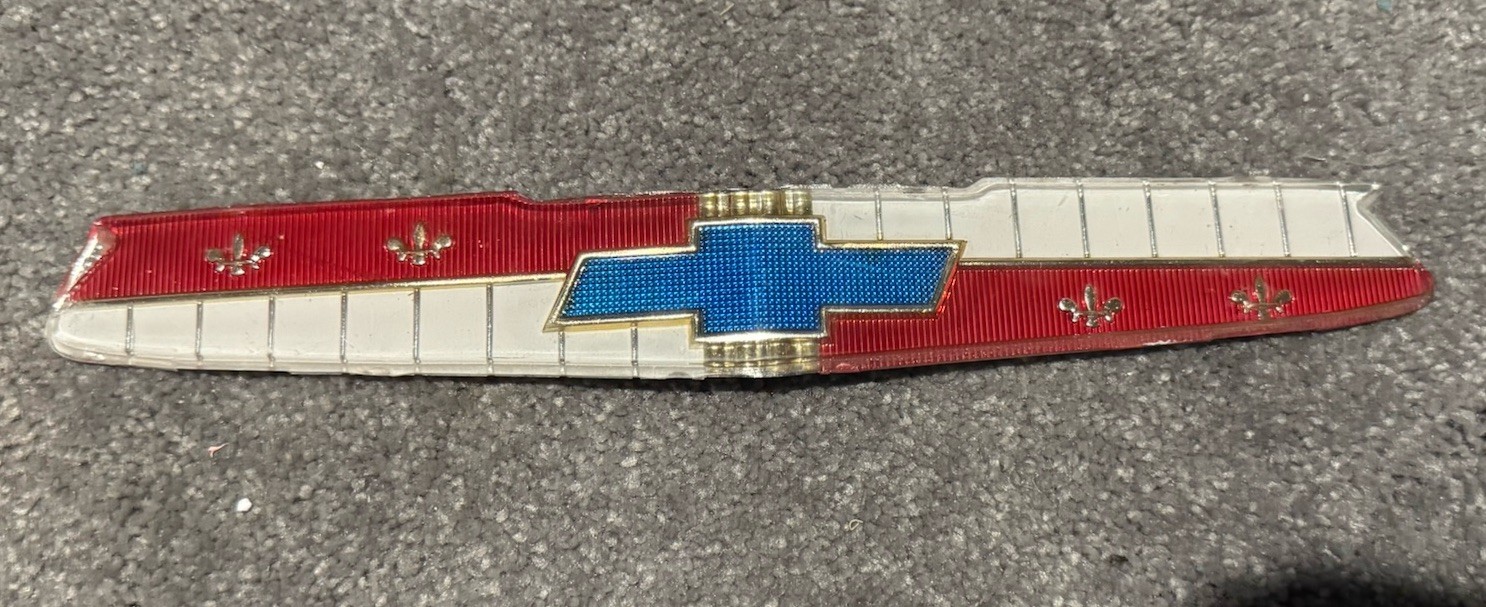 1955 - 1958 Chevy Hood Or Trunk Emblem Plastic Insert