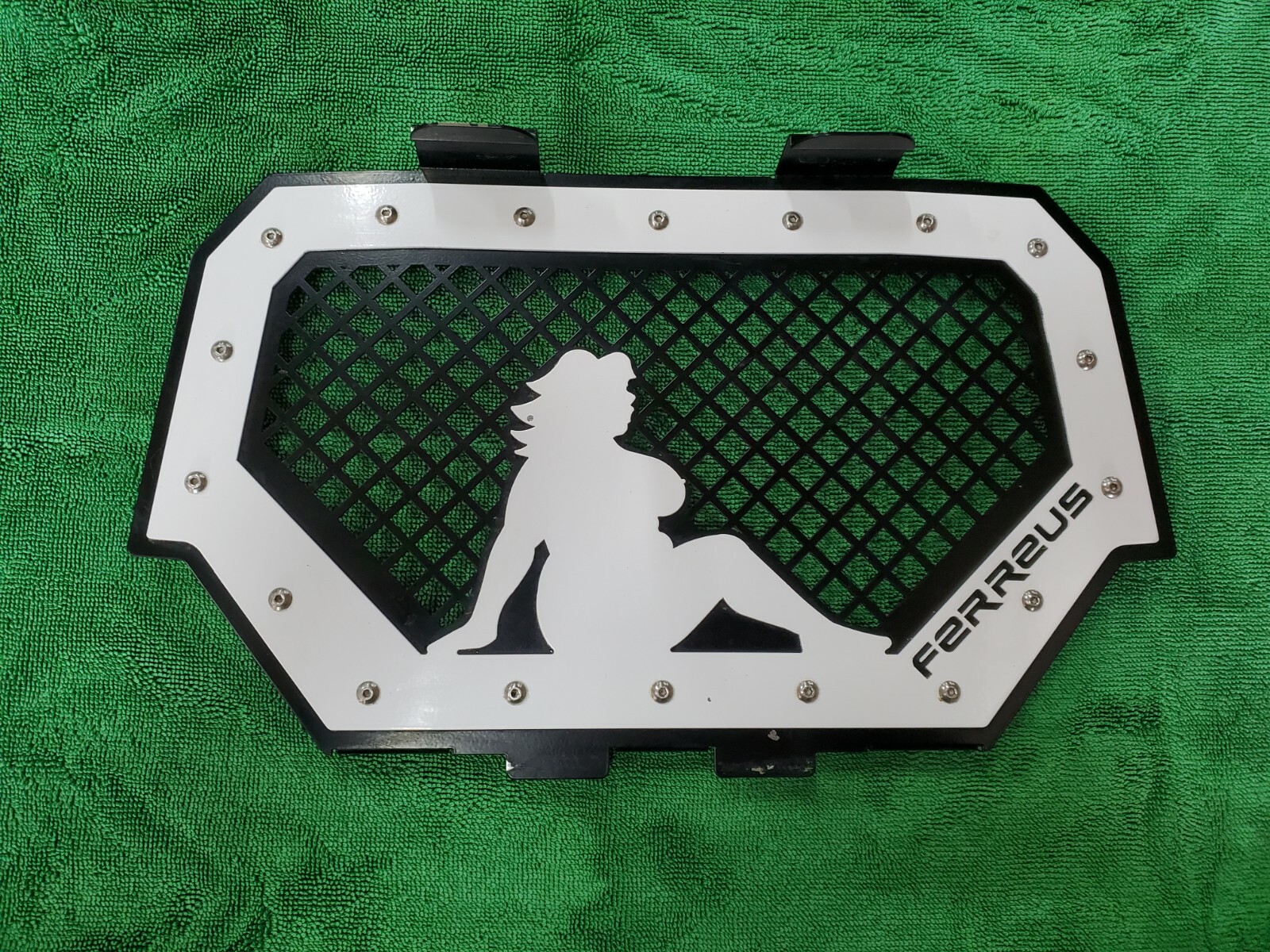 Ferreus Custom Stainless Steel Hot Naked Lady RZR Grille Insert Made in USA Ferreus Custom Stainless Steel Hot Naked Lady RZR Grille Insert Made in USA