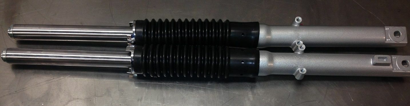 NEW SUPER DUTY FRONT FORK (SET 2) 50% STIFFER CT90K2 TO 1979 ALL CT110\'S (HDFFK)