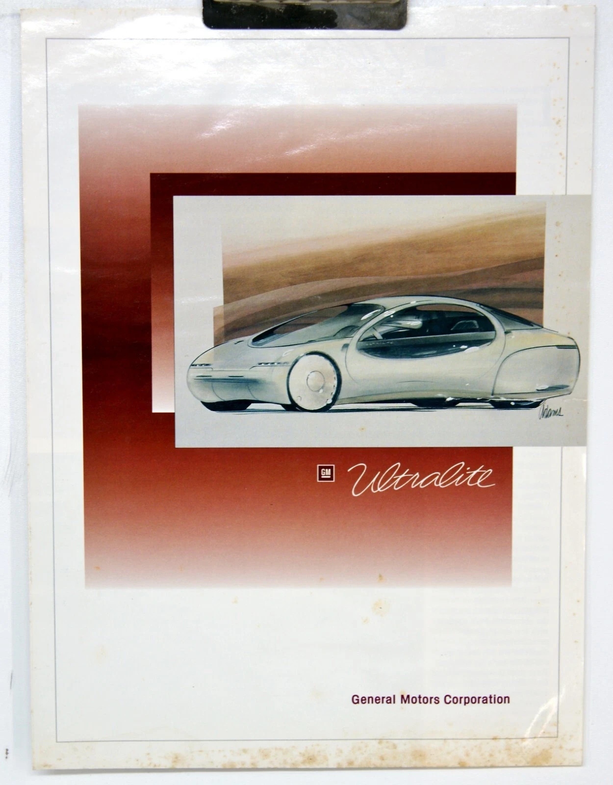 1992 General Motors Ultralite Concept Car Auto Show Brochure	4849