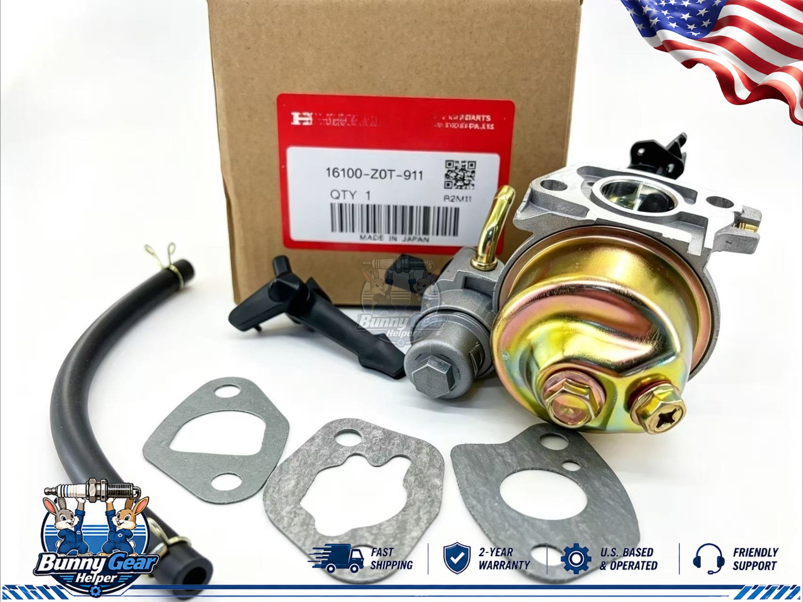 Carburetor 16100-Z0T-911 Fits For Honda GX160 GX120 GX200 5.5hp 6.5hp