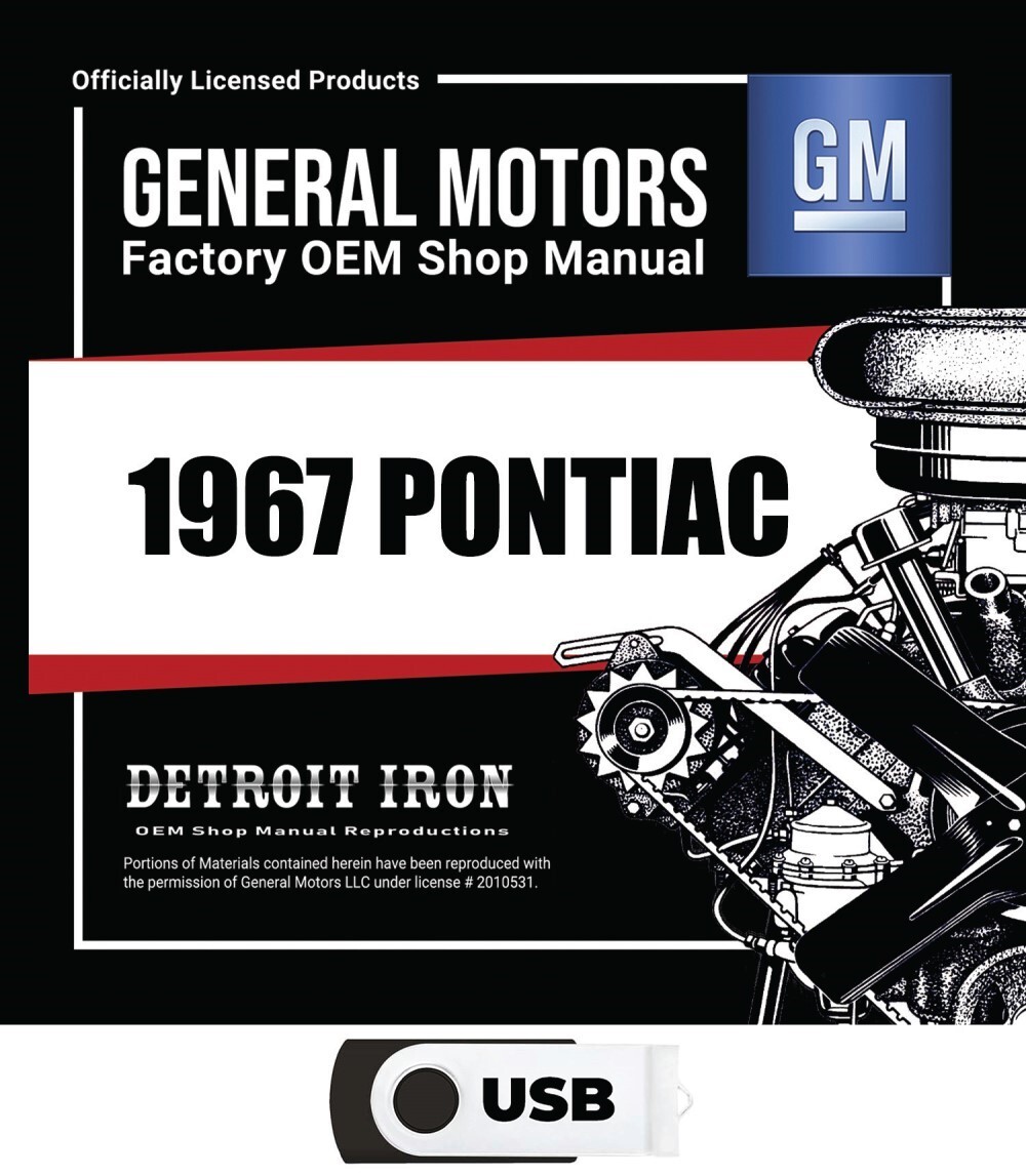 1967 Pontiac Factory OEM Shop Manuals on USB
